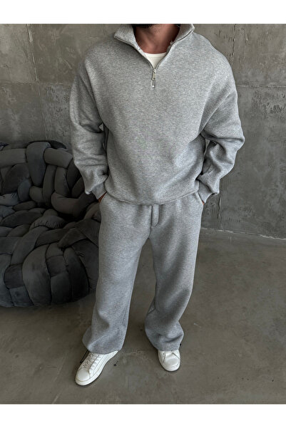 SC Core Üç İplik Yarım Zip Sweatshirt