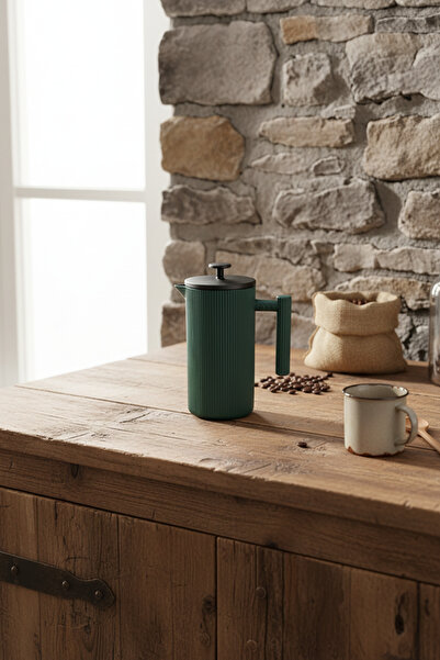 Bambum Taşev Linden Döküm French Press 350 ml Yeşil