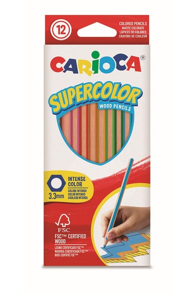 carioca SUPERCOLOR KURU BOYA KALEMİ 12'Lİ