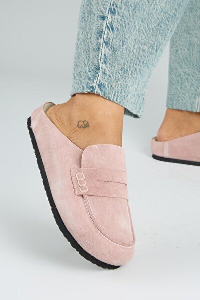 Manijero Ziva 2 Women's Genuine Leather Loafer Sabo Powder Slippers