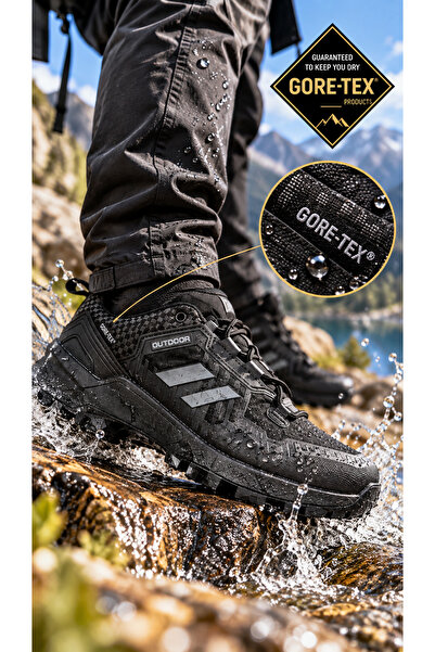 Owundays Men's Outdoor Trekking Shoes Black Mountain and Nature Hiking Shoes