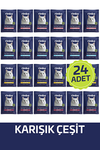 Jöle İçinde Karışık Çeşitli Kedi Konservesi 85gr (24 Adet)