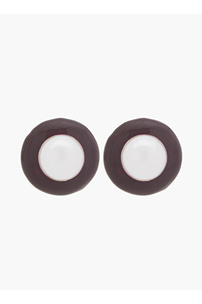 FAV Resin Embellished Stud Earrings with Pushback Closure