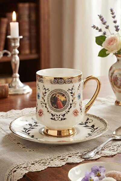 Paçi Amoria Porcelain 6-Piece Cup Set for 12 People 90 Cc P/Por-102363