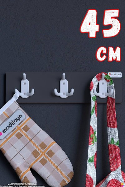 Modilayn مجموعة شماعات المطبخ ARI ذات 9 خطافات (41.4×9.6 سم) - تصميم أنيق، من...