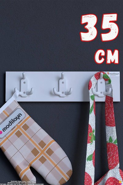 Modilayn مجموعة شماعات المطبخ ARI ذات 9 خطافات (31.4×9.6 سم) - تصميم أنيق، من...
