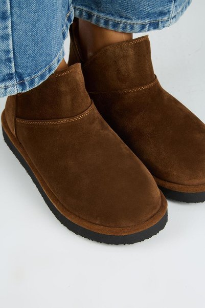 Manijero Cora 2 Women's Genuine Leather and Fur Lined Mini Tan Boots