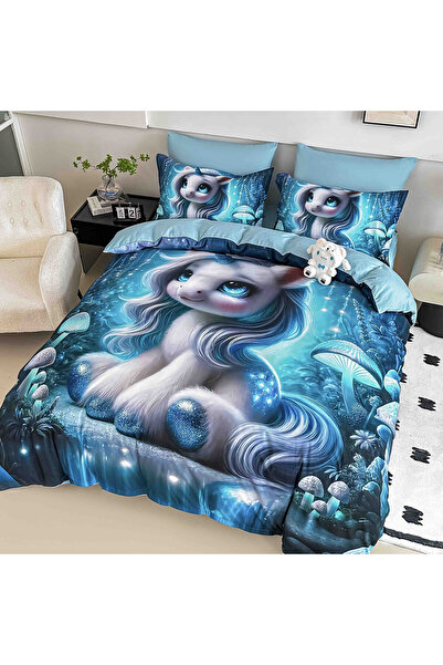 celhome Fine digital 5D Duvet Cover Set , 6 pieces, fitted Stretchy 180x200x3...