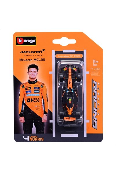 Burago Bburago Formula Racing McLaren MCL39 Lando Norris #4 2025 Australian G...