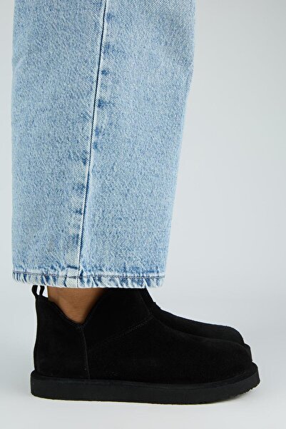 Manijero Cora 2 Women's Genuine Leather and Fur Mini Black Boots