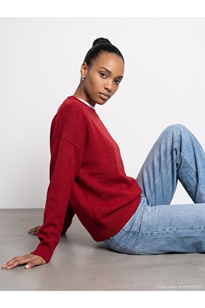 Dilvin 10886 Wool Blend Crew Neck Sweater