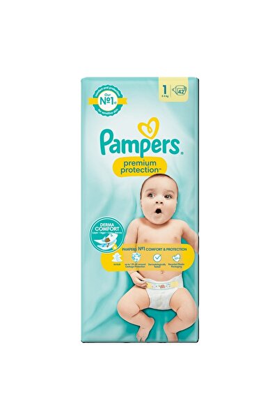 Pampers Scutece cu protecție premium Mărimea Nr. 1 pentru nou-născuți 2-5 Kg, Testat dermatologic, 42 bucăți / pachet