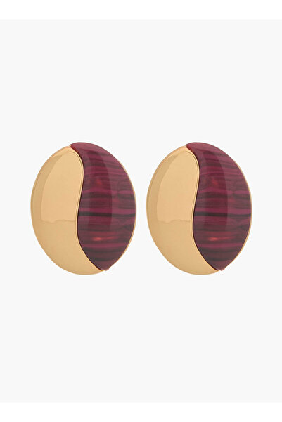 FAV Gold Tone Resin Accent Stud Earrings with Pushback Closure