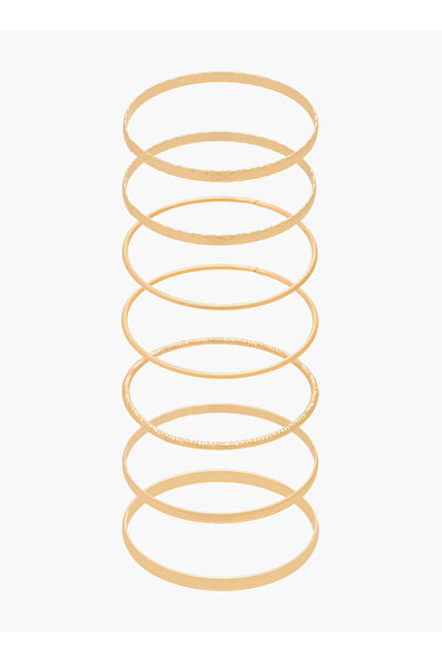 FAV Gloo Pack of 7 Gold Tone Assorted Bangles