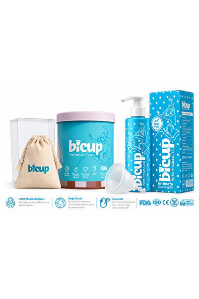 MENSTURAL CUP VE YIKAMA JELİ SET M BEDEN