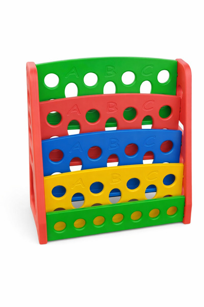 concent رف كتب وقصص للأطفال متعدد الألوان – بلاستيك – مقاس 80 × 80 سم