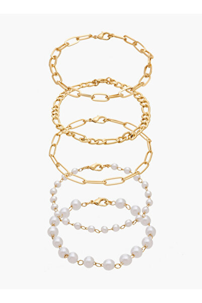 FAV Gloo Pack of 5 Metal Chain Bracelet