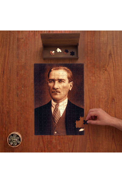 puntodizayn Mustafa Kemal Ataturk Portrait Design 240 Piece Wooden Puzzle in ...