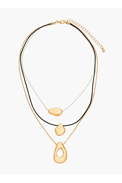 FAV Metallic 3-Layer Corded Orb Necklace