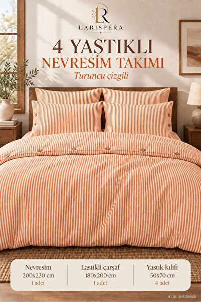 Larispera 100% Cotton King Size Buttoned Ranforce Bed Sheet with Elastic and ...