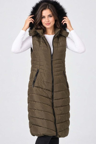 Dewberry Z9752 Vest-Haki̇-1