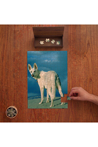 Beyaz Dağ Köpeği Tasarımı 240 Parça Ahşap Puzzle Ahşap Kutuda PD00603