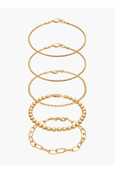 FAV Gloo Pack of 5 Gold Tone Assorted Bracelet