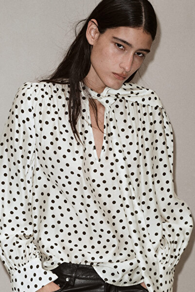 H&M Şal Yakalı Bluz