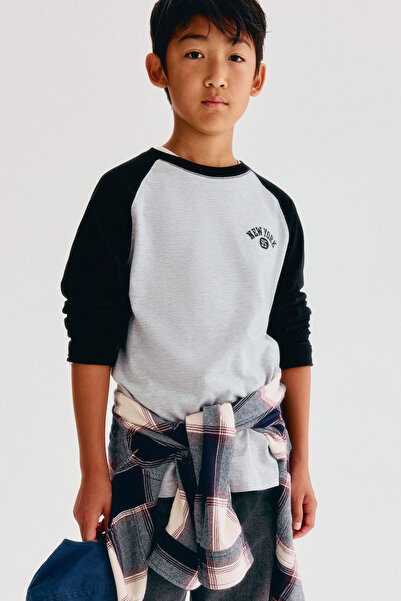 H&M Uzun Reglan Kollu Tişört