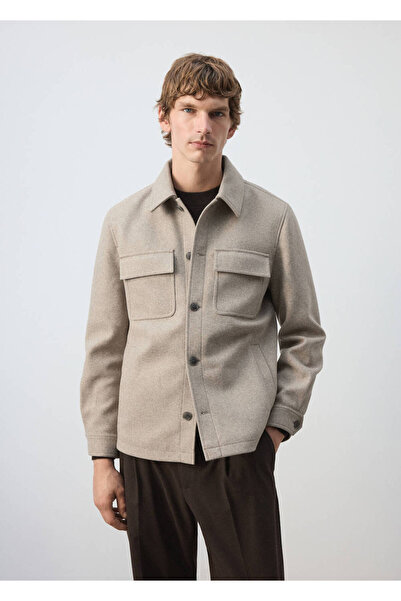 MANGO Man Flanel cepli ceket
