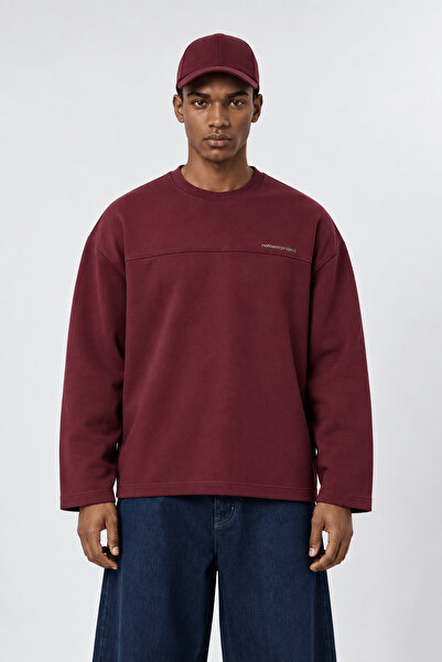 Respire Erkek notbasicproject Oversize Long Sleeve Bordo