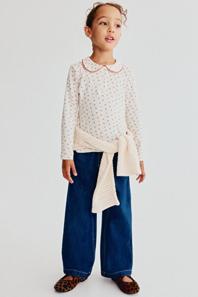 H&M Pamuklu ve Yakalı Üst