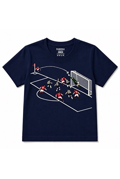 Rabona Fashion Кът за последни моменти – Детска тениска с графика на футболен...