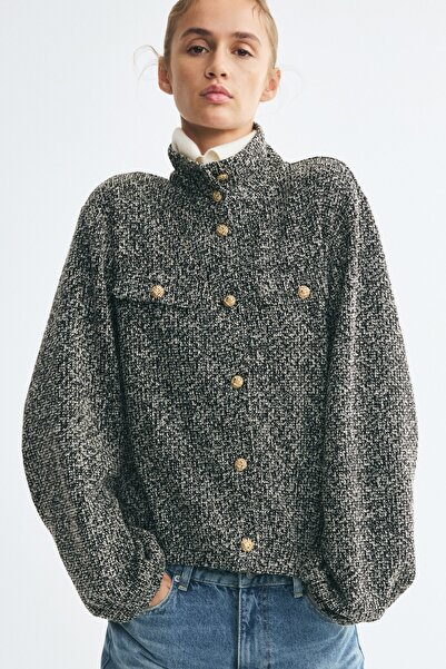 H&M Oversize Bukle Triko Ceket
