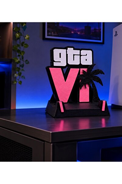 BGDStudioart GTA VI Temalı Telefon Standı | Masaüstü Gaming Telefon Tutucu | ...