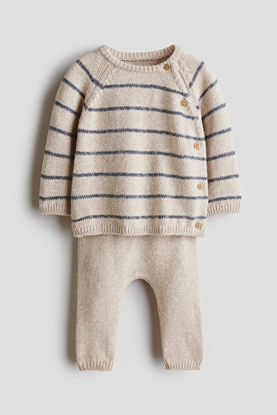 H&M 2 Parçalı Pamuklu Triko Set