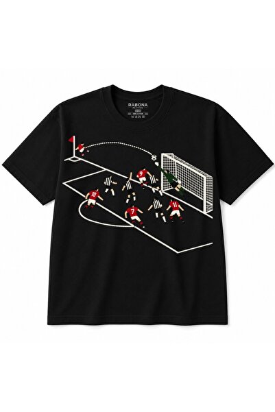 Rabona Fashion Γωνιά του Τελευταίου Στιγμιού – Κόκκινο & Μαύρο Γραφικό Μπλουζ...