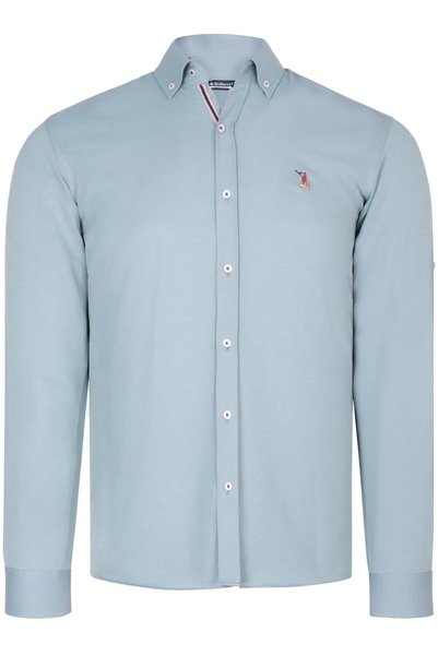 Dewberry Men's Cotton Shirt Water Green G974