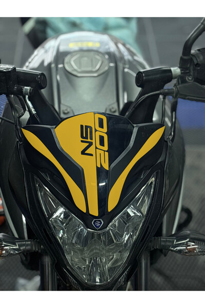 Banxtre Bajaj Pulsar NS200 için Kafa Detay Sticker Seti NS200 Yazılı 3 Parça