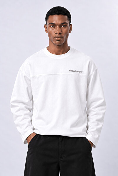 Respire Erkek notbasicproject Oversize Long Sleeve Ekru