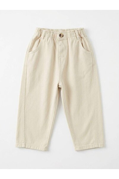 Motebarn Wear Dečije krem boje ravne balon pantalone - elastičan struk, udoba...