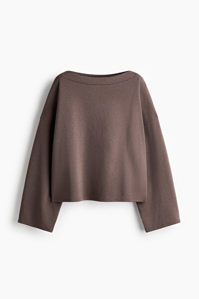 H&M Kayık Yakalı Sweatshirt