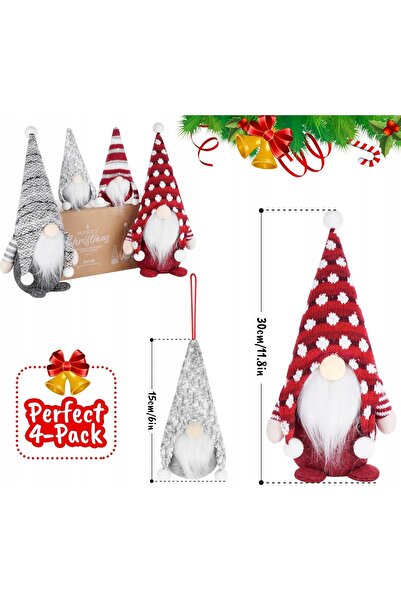 NO BRAND OM DE ZĂPADĂ DE CRĂCIUN 4x OM DE ZĂPADĂ FESTIV DECORAȚIE DE CRĂCIUN ...