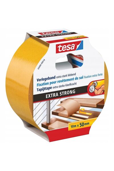 Tesa Bandă adezivă dublă 50mm x 10m - Fixare puternică pentru covoare