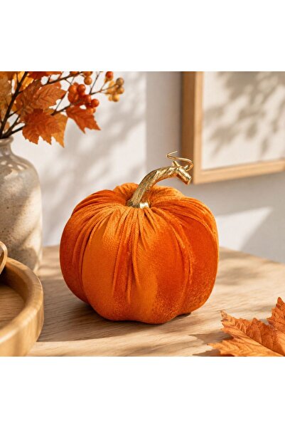 OEM Decorative Pumpkin Textile Orange Ø14x14cm