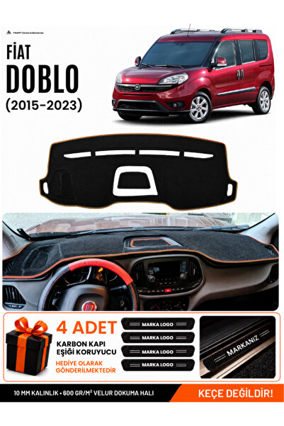 e-biz Fiat Doblo (2015-2023) Compatible Dashboard Cover, Dashboard Case - Bla...
