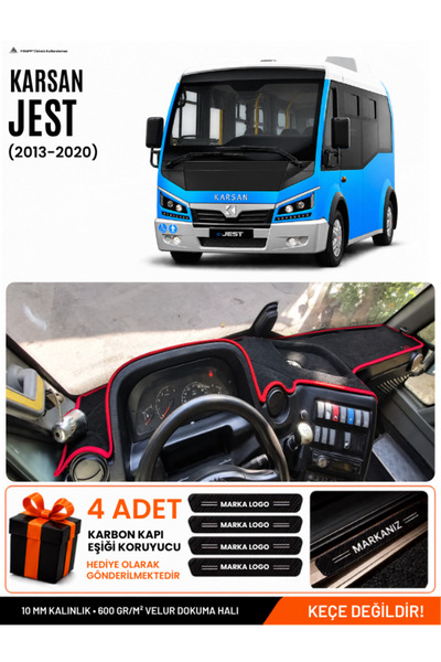e-biz Karsan Jest (2013-2020) Compatible Glove Box Cover, Glove Box Case - Bl...
