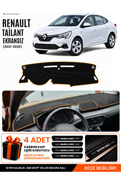 e-biz Renault Taliant Screenless (2021-2026) Compatible Dashboard Cover - Bla...