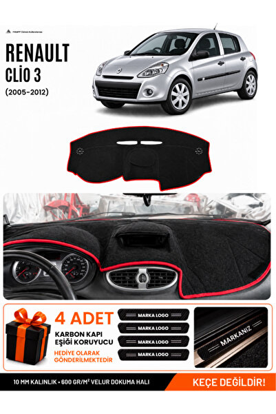 e-biz Renault Clio 3 (2005-2012) Compatible Glove Box Cover, Glove Box Case -...