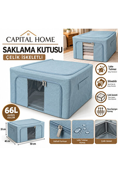 Capital Home HURÇ ÇELİK İSKELETLİ+ ŞEFFAF PENCERELİ+ÇİFT FERMUARLI